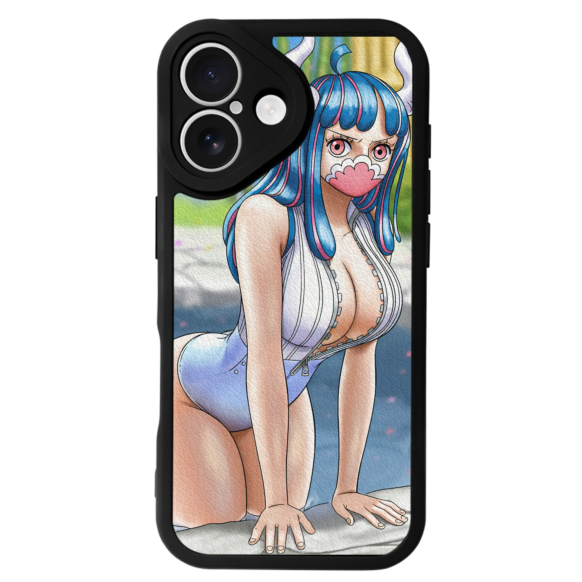 （画像用） ワンピース ONE PIECE 【iPhone 16シリーズ対応】シリコンスマホケース（レザー調） 材質：シリコン
